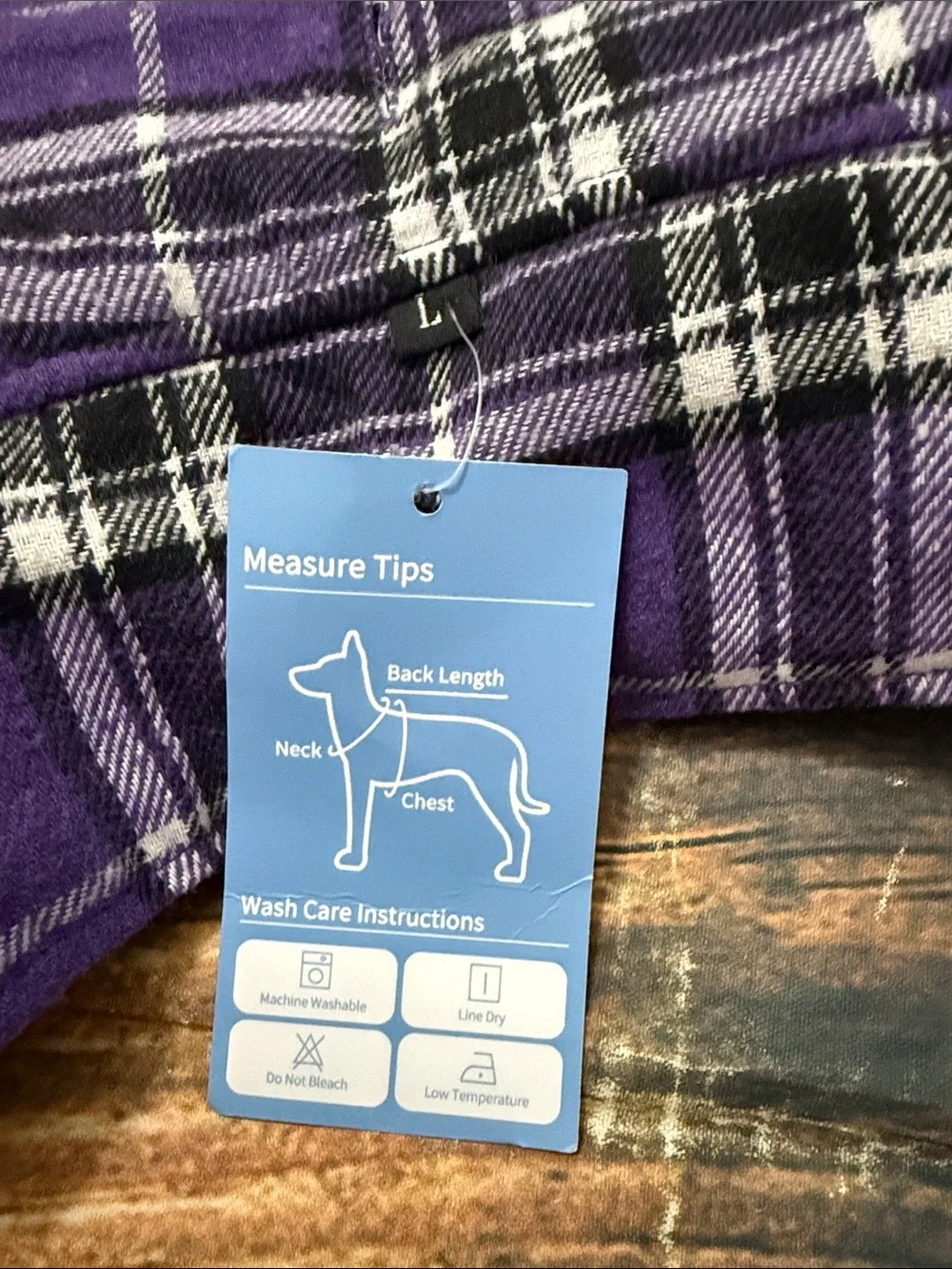 Kuoser Purple Plaid Dog Coat - Warm Flannel Jacket